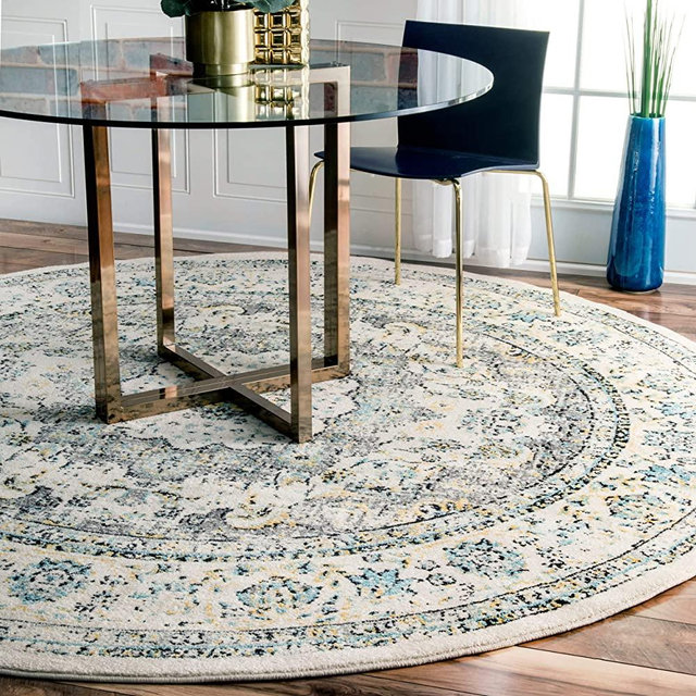 nuLOOM Paisley Verona Vintage Persian Area Rug, 5' x 8' Oval, Grey