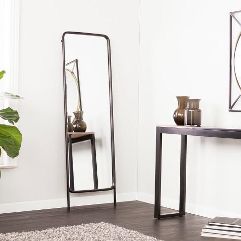 Holly & Martin 62"x20" Sowell Full Length Leaning Floor Mirror Black