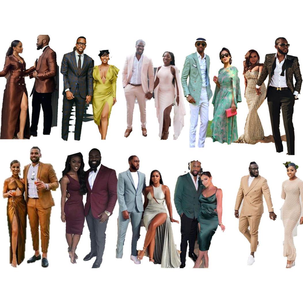 Semiformal Cocktail Wedding Attire For Couples