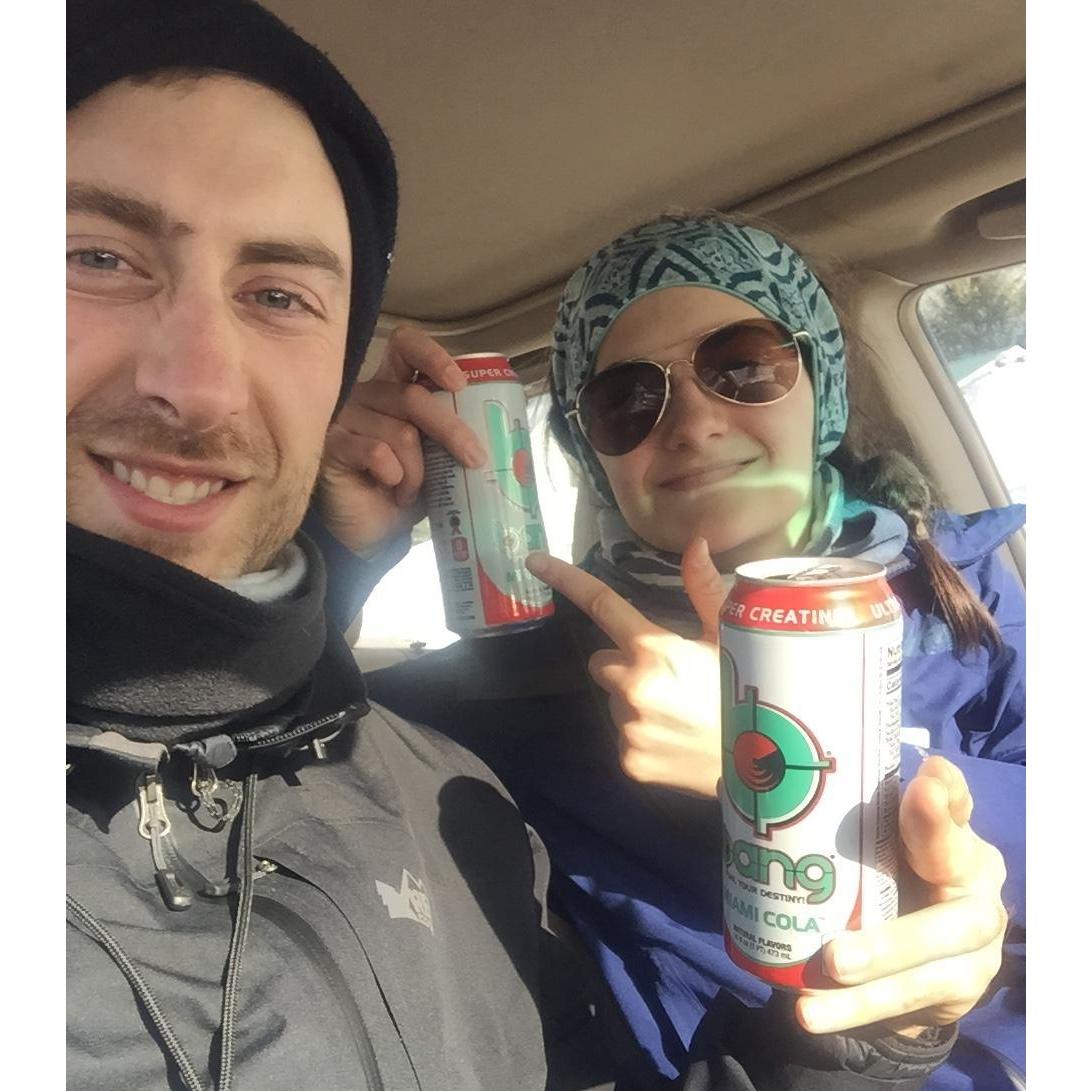 At the slopes in WA! 2019-20
We are addicted to Bang energy drinks...