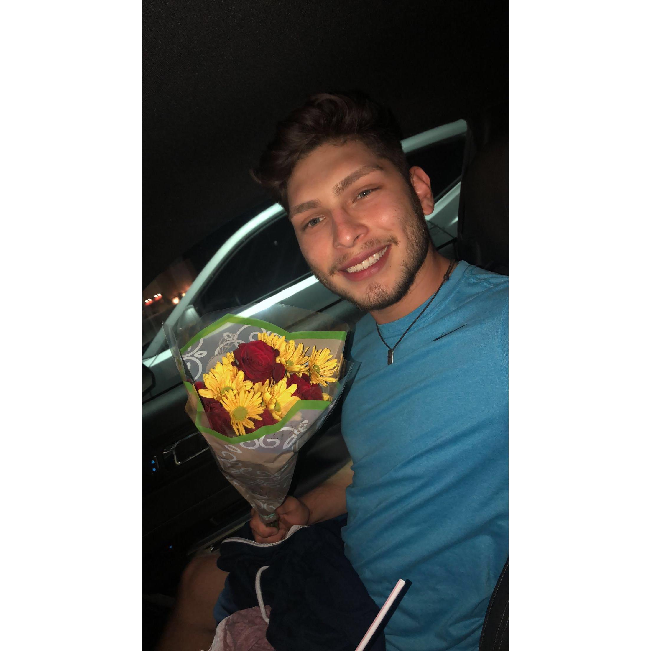 Flowers during the first semester of college (fall 2018)