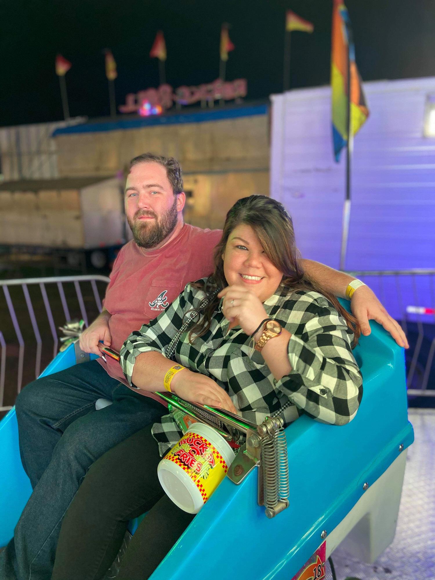 Zac is not a fan of fair rides...
