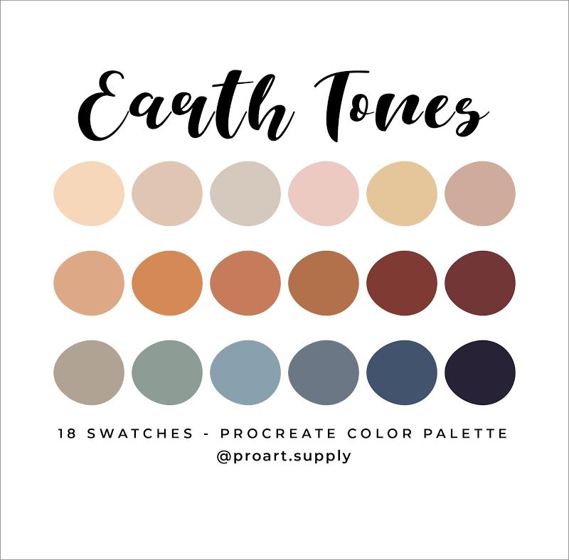 This is a color swatch for earth tones.