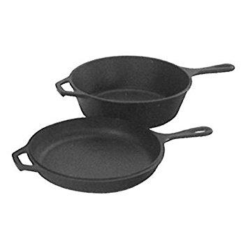 Lodge LCC3 Cast Iron Combo Cooker, Pre-Seasoned, 3.2-Quart