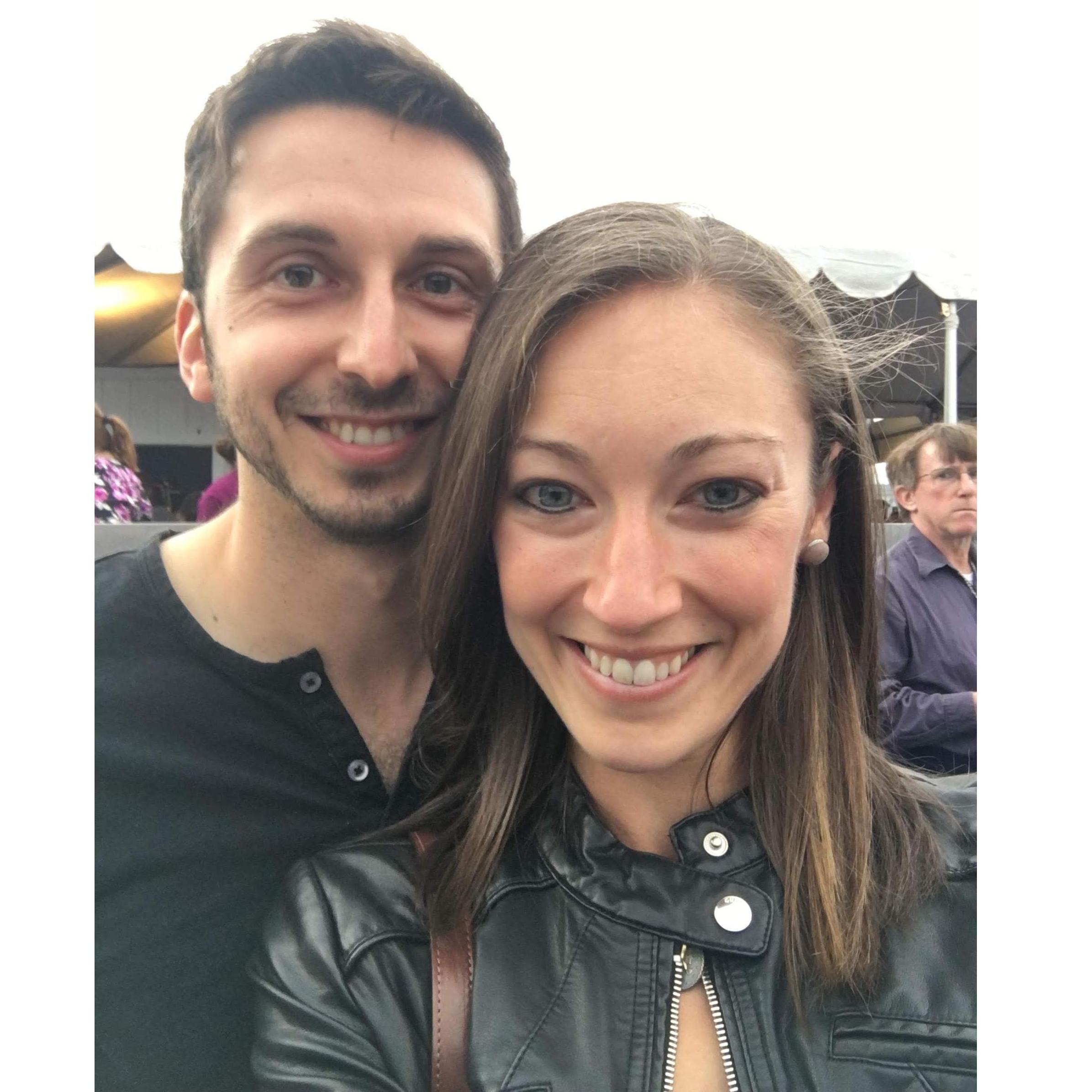 One of our many rock concerts together - leather is a must have