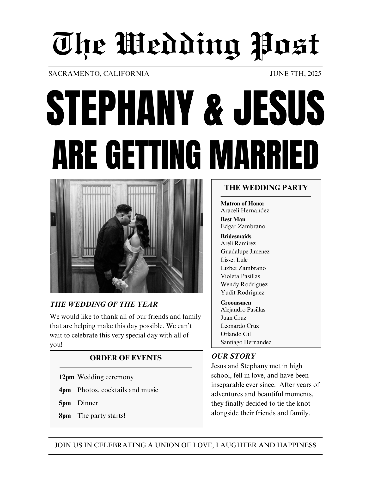 The Wedding Website of Stephany Cruz and Jesus Zambrano