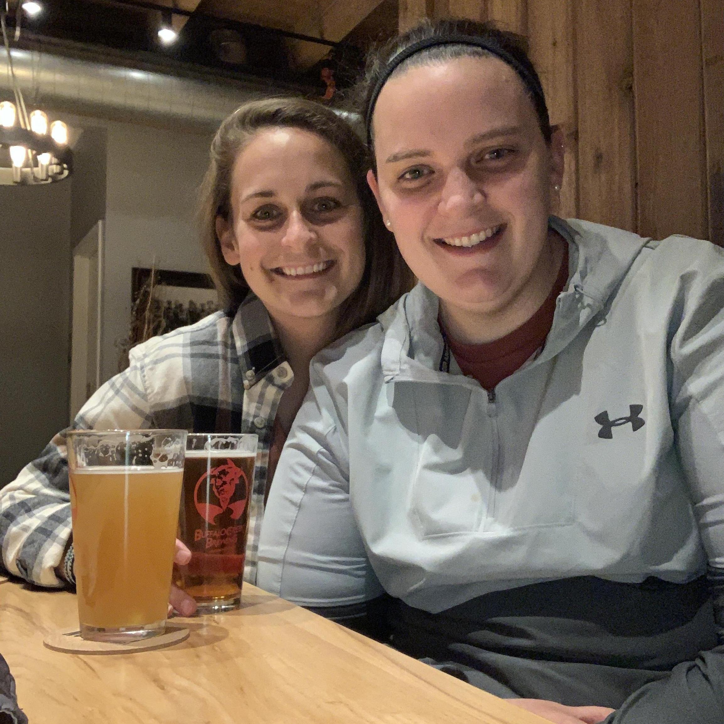 Doing what we love....drinking beer in cool breweries. This was Optimism Brewing in Seattle, Spring 2021