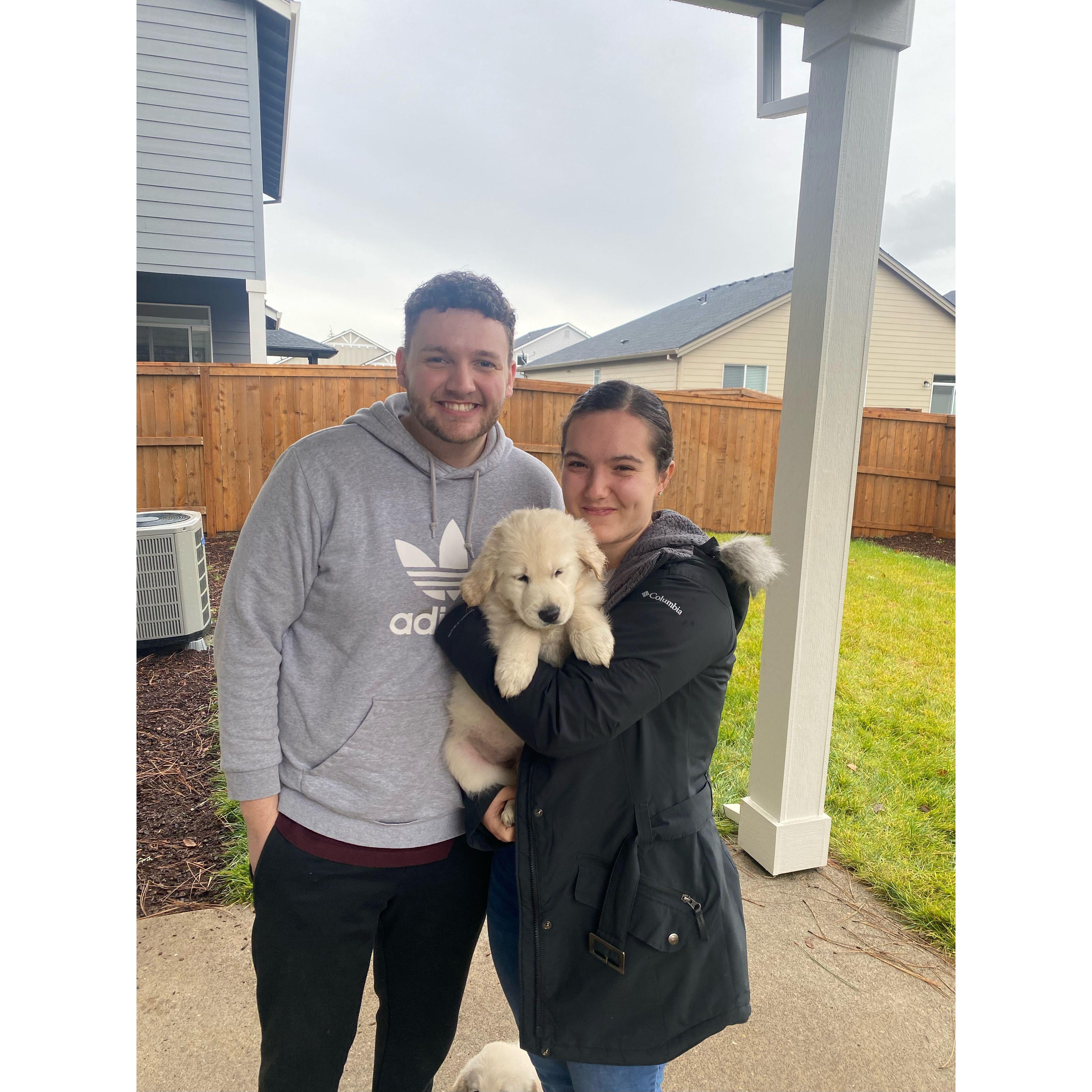 Picking up Miss Daisy Mae! We got engaged one week later.