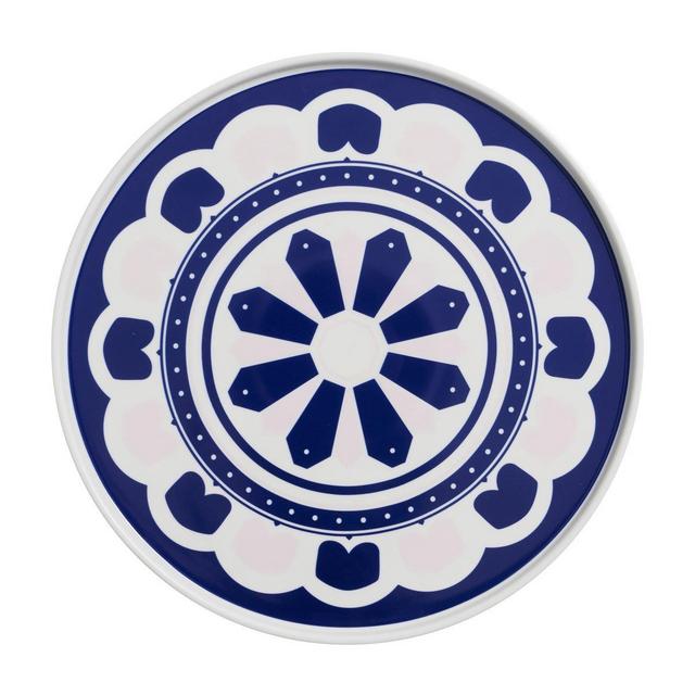 The Blue and Pink Flower Plate