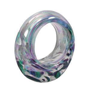 Smash Glass Eternity Ring Sculpture by NolaGlass