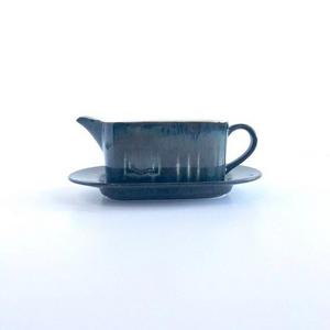 Vintage Mikasa Potter's Craft Firesong Gravy Boat and Underplate, Discontinued Mikasa Firesong HP300 Gravy Boat and Plate
