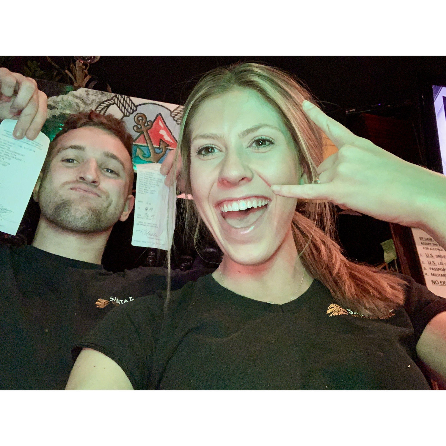 Bartending at Sante Fe together.
