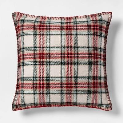 Woven Plaid Square Throw Pillow - Threshold™