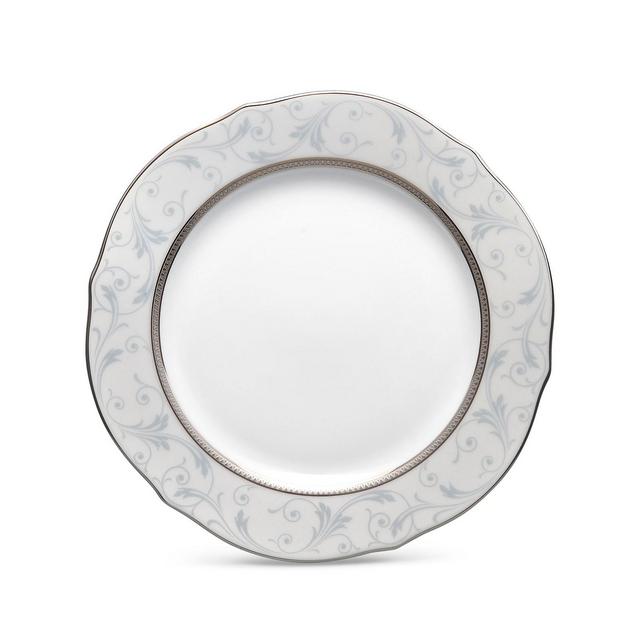 Noritake Regina Platinum Scalloped Accent Plate, 9"