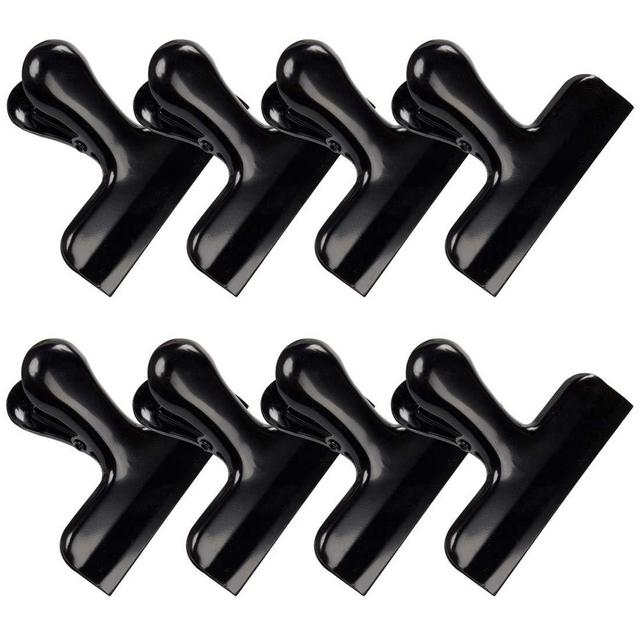Bag Clips Heavy Duty Stainless Steel Chip Clips, Food Bags Clamp Great for Kitchen Office to Seal Coffee Bags, Paper Sheets - Pack of 8