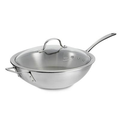 Calphalon® Tri-Ply Stainless Steel 12-Inch Stir Fry Pan with Lid