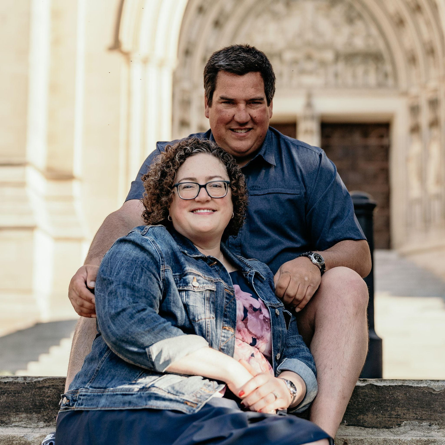 The top of Pilgrim Steps at the National Cathedral