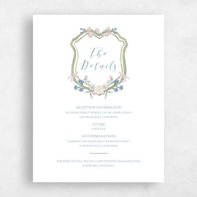 Blue Wedding Enclosure - Wilbur