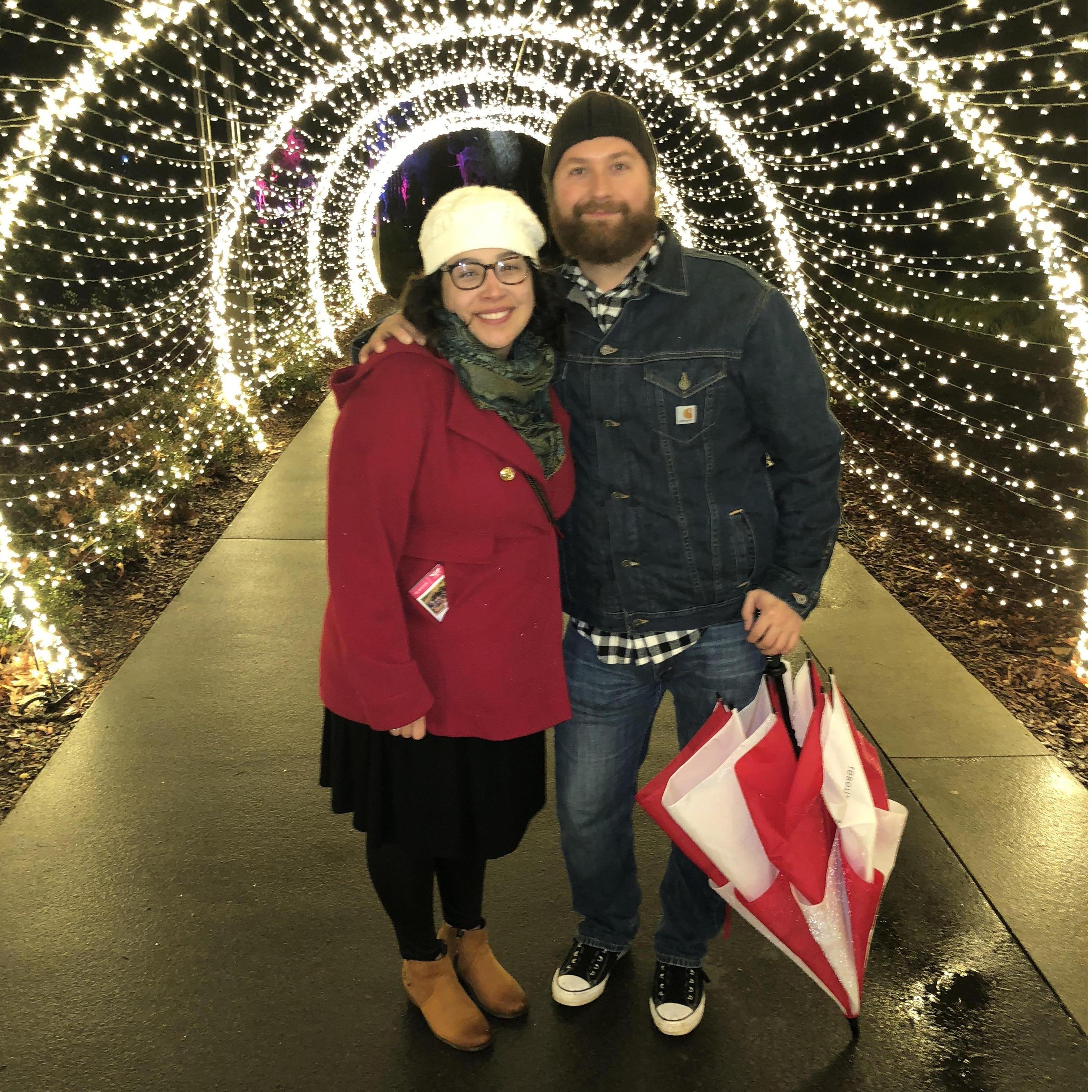 Atlanta Botanical Gardens lights display. We've done this every December so far!