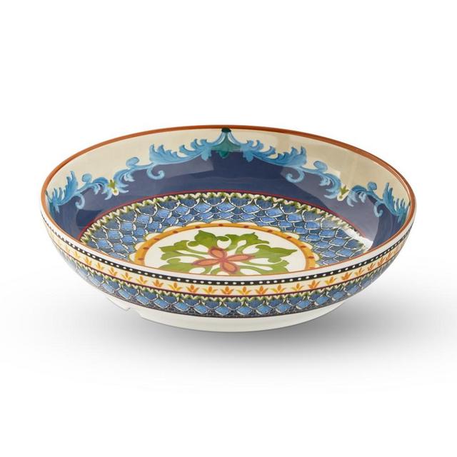Sicily Outdoor Melamine Shallow Bowl, Set of 4, Sicilian