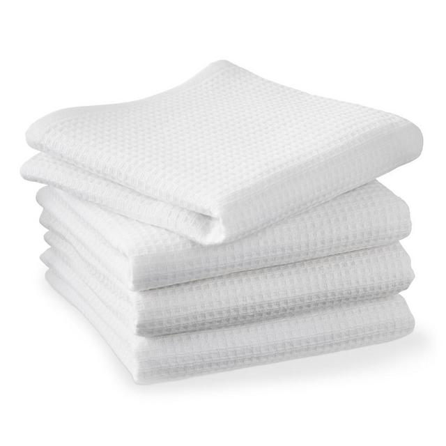 Super Absorbent Waffle Weave Multi-Pack Towels, White