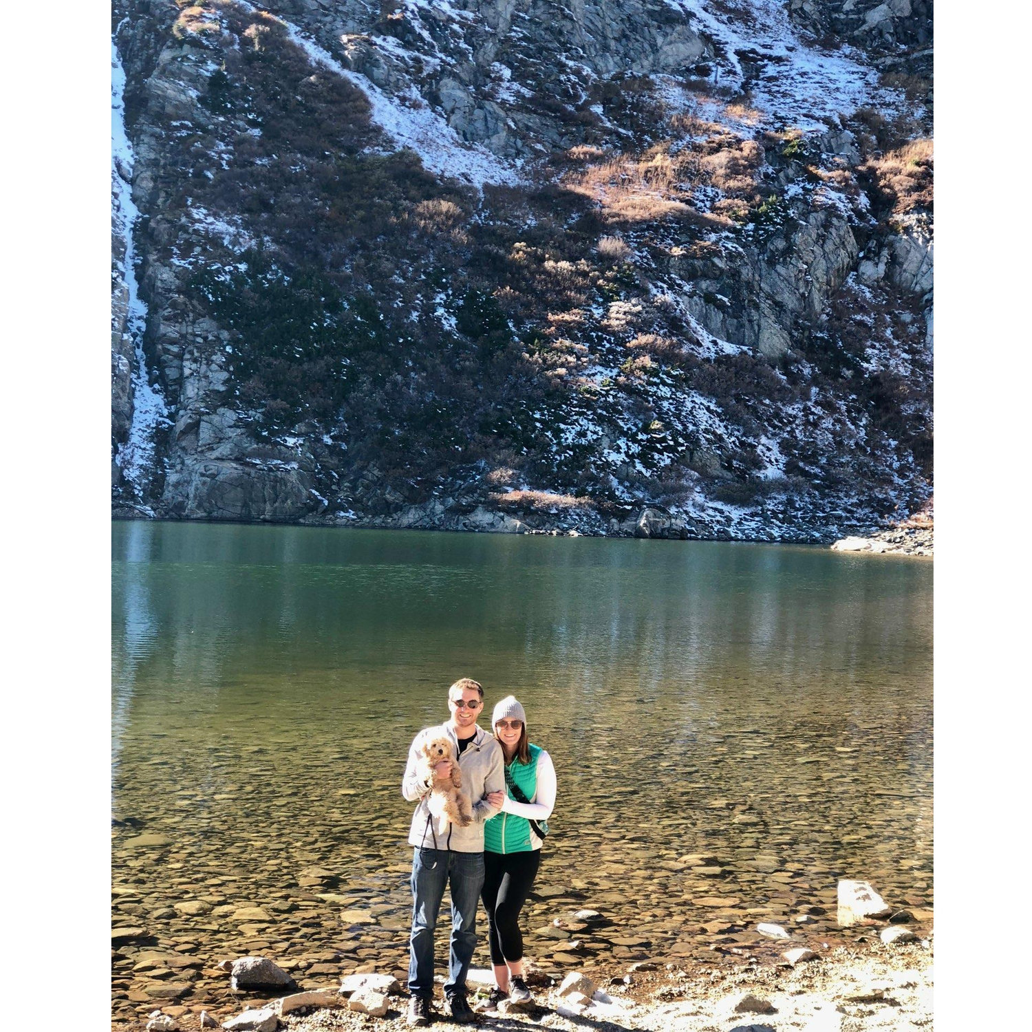 Winston's first hike at St. Mary's Glacier