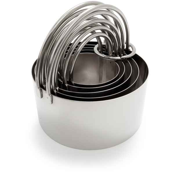 Sur La Table Stainless Steel Round Biscuit Cutters, Set of 5