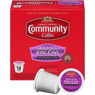 Mardi Gras King Cake Medium Roast Single Serve Pods, Keurig K-Cup Brewers, 72 Ct