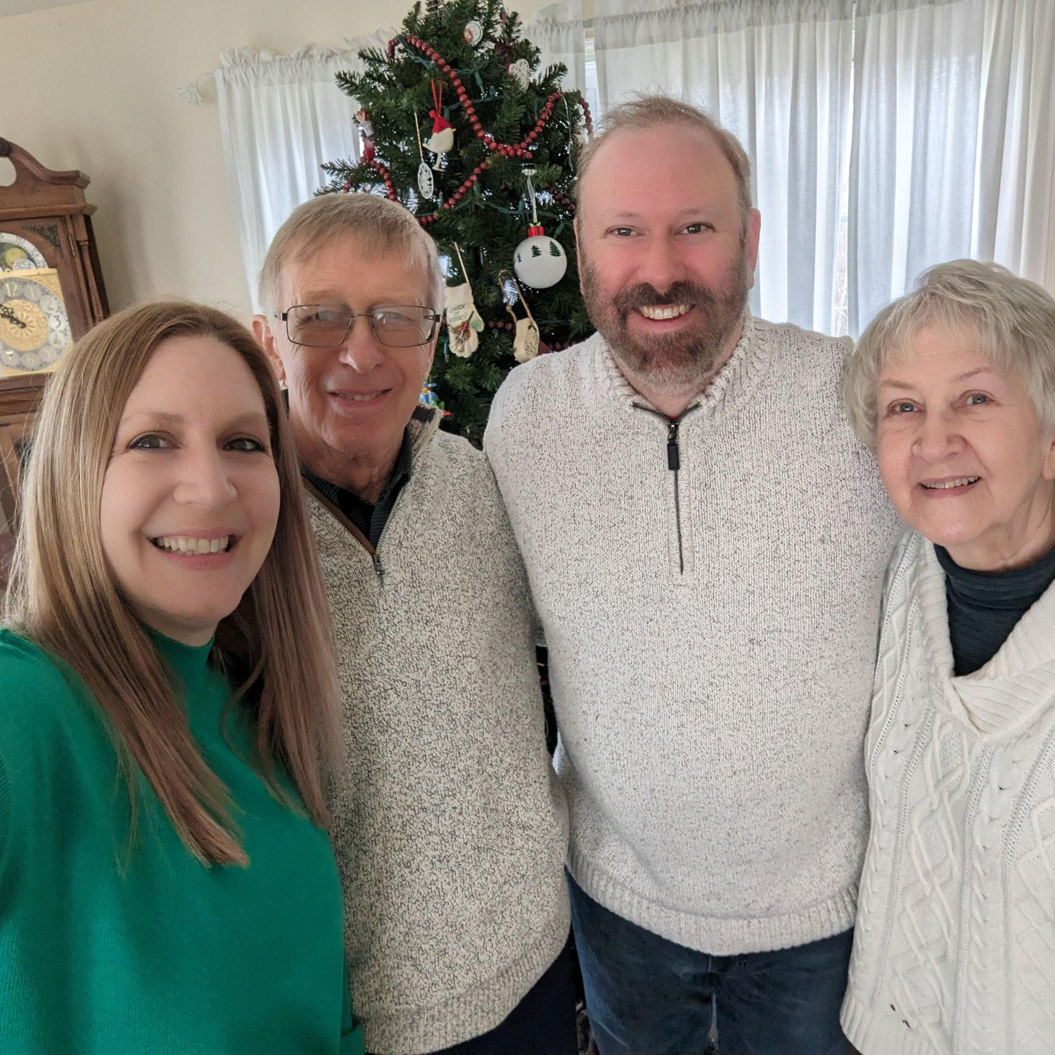 Christmas morning. Someone didn't get the memo about the color scheme.