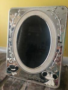 Details about Mickey Mouse and Minnie Mouse Happily Ever After Wedding Frame silver 5x7