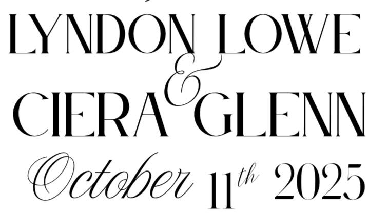 The Wedding Website of Ciera Glenn and Lyndon Lowe