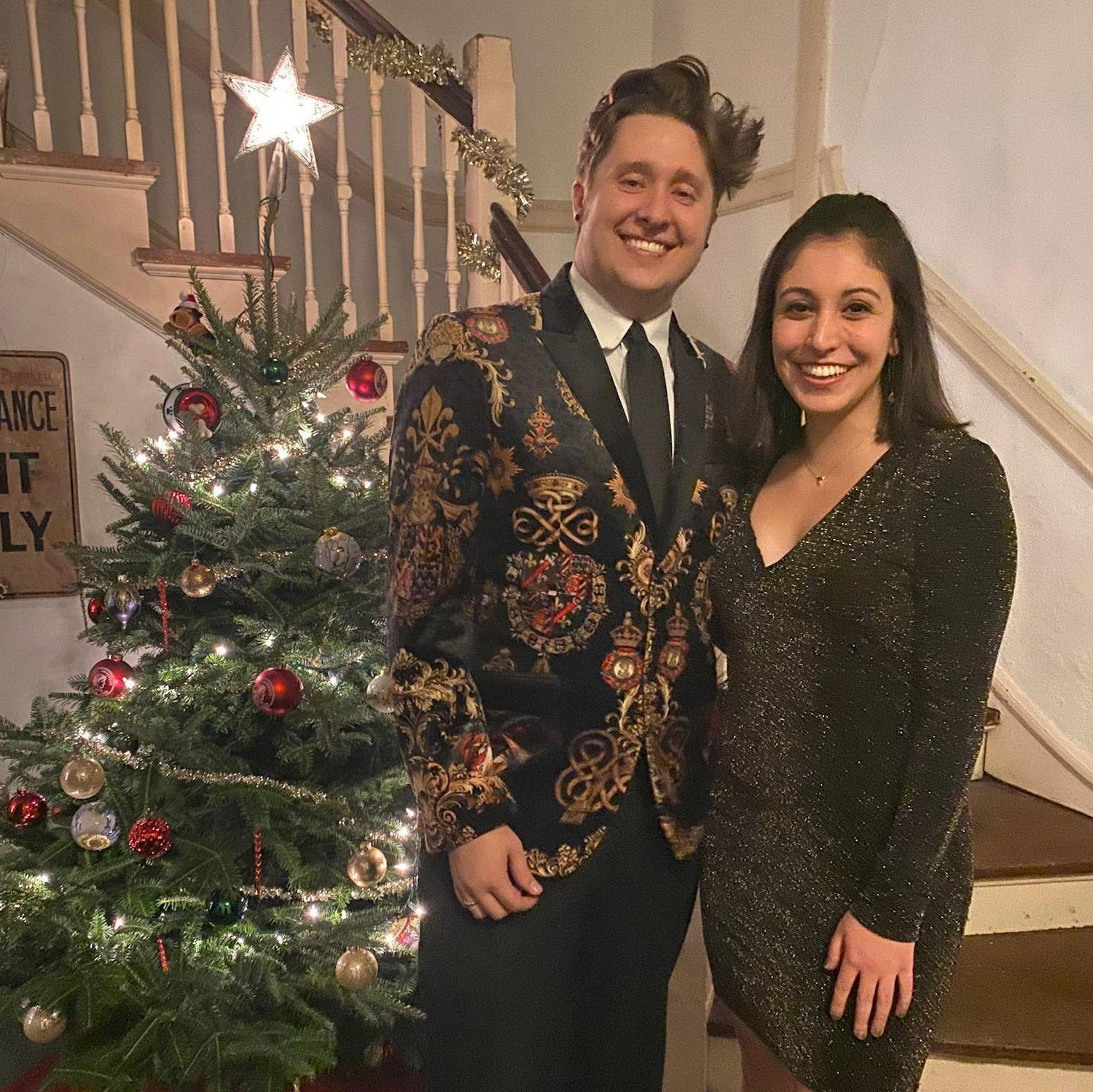 An obligatory post-concert picture at the Glorus holiday party at 505.