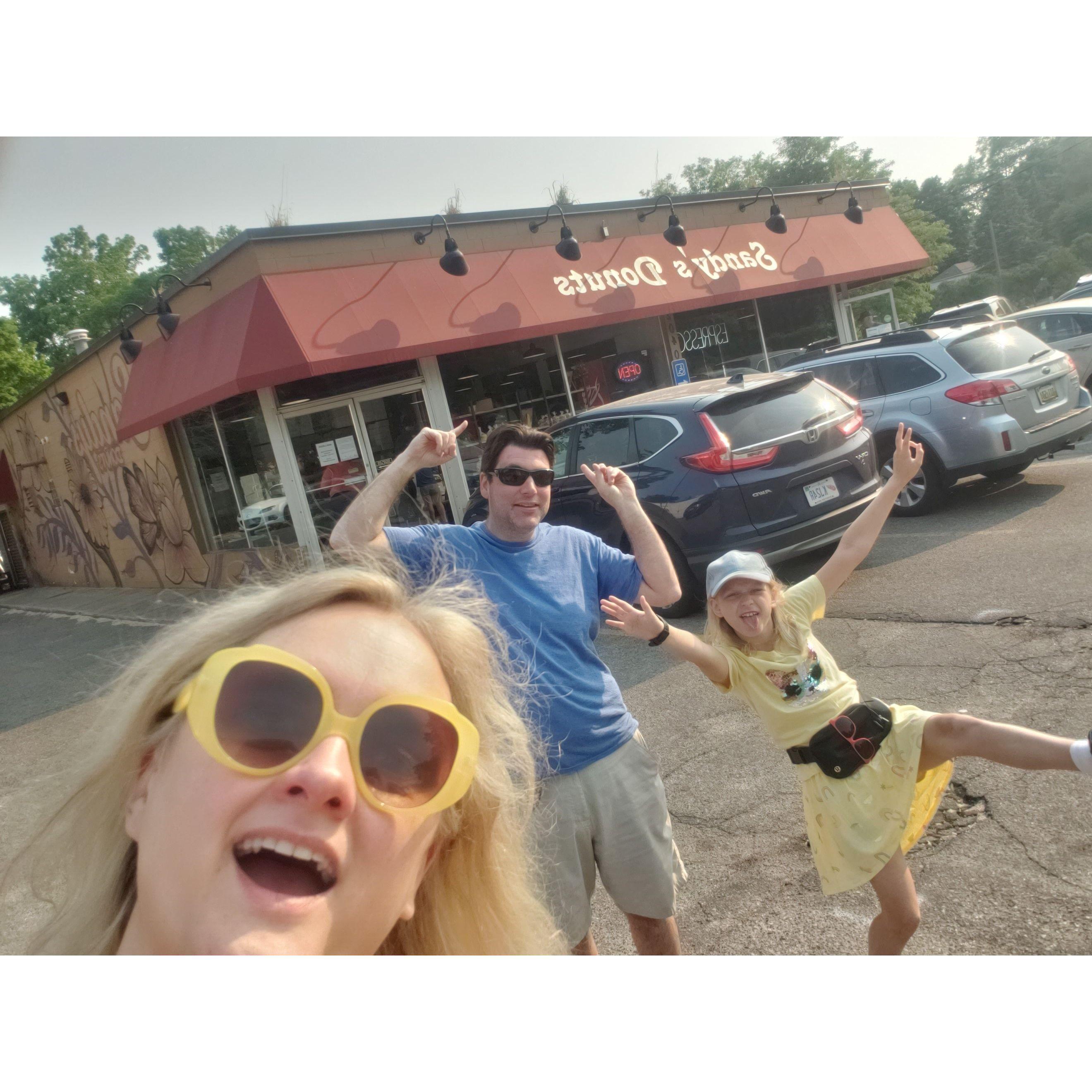 Donuts en route to Traverse City.