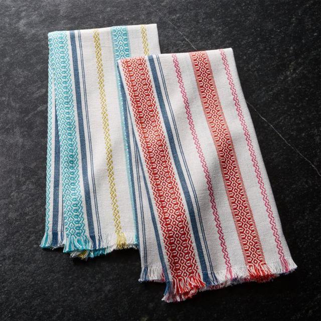 Cabo Stripe Dish Towels, Set of 2