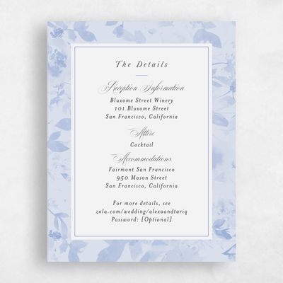 Dark Pastel Blue Wedding Enclosure - Hermine