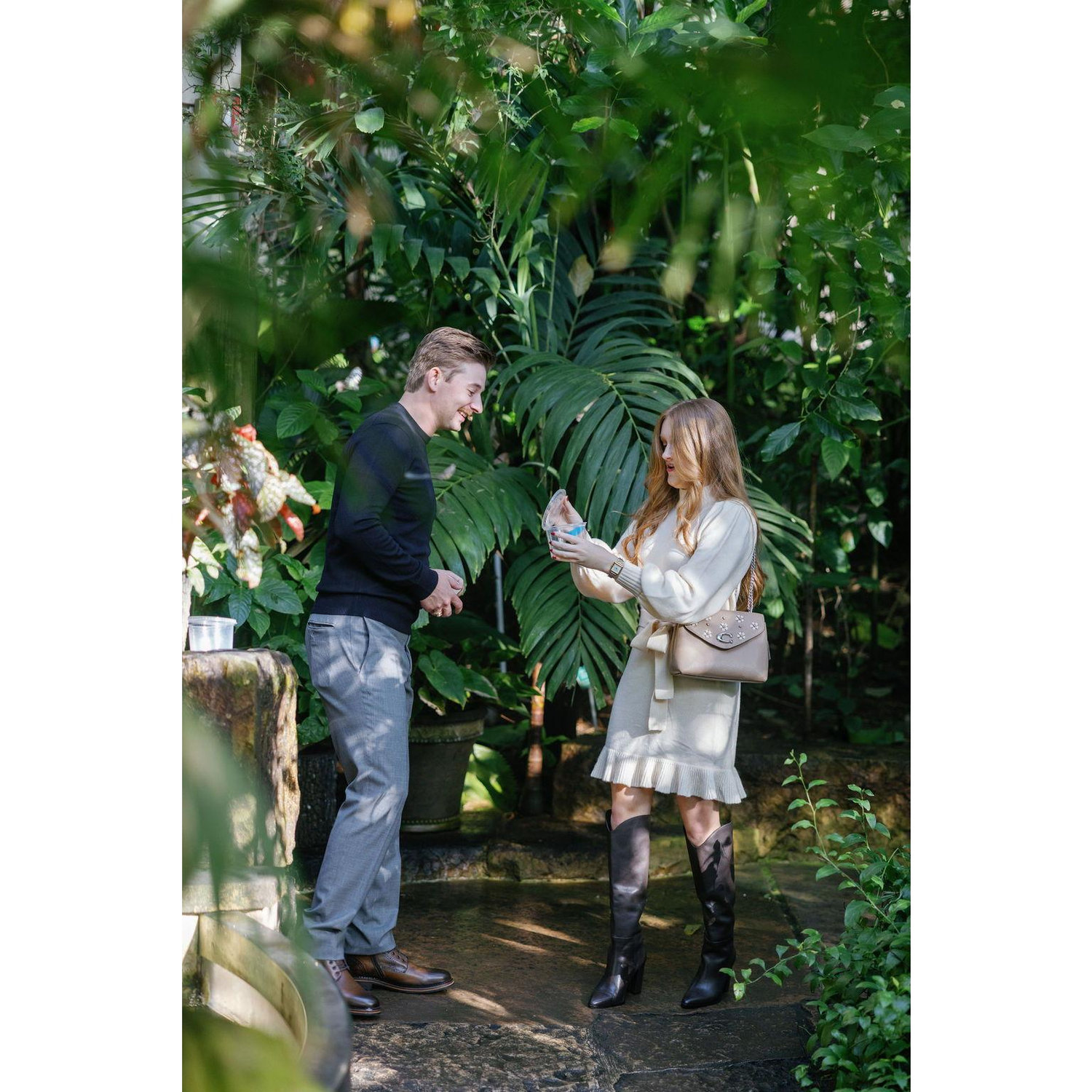 When Melissa started to release her butterfly, John Michael pulled something out of his back pocket.