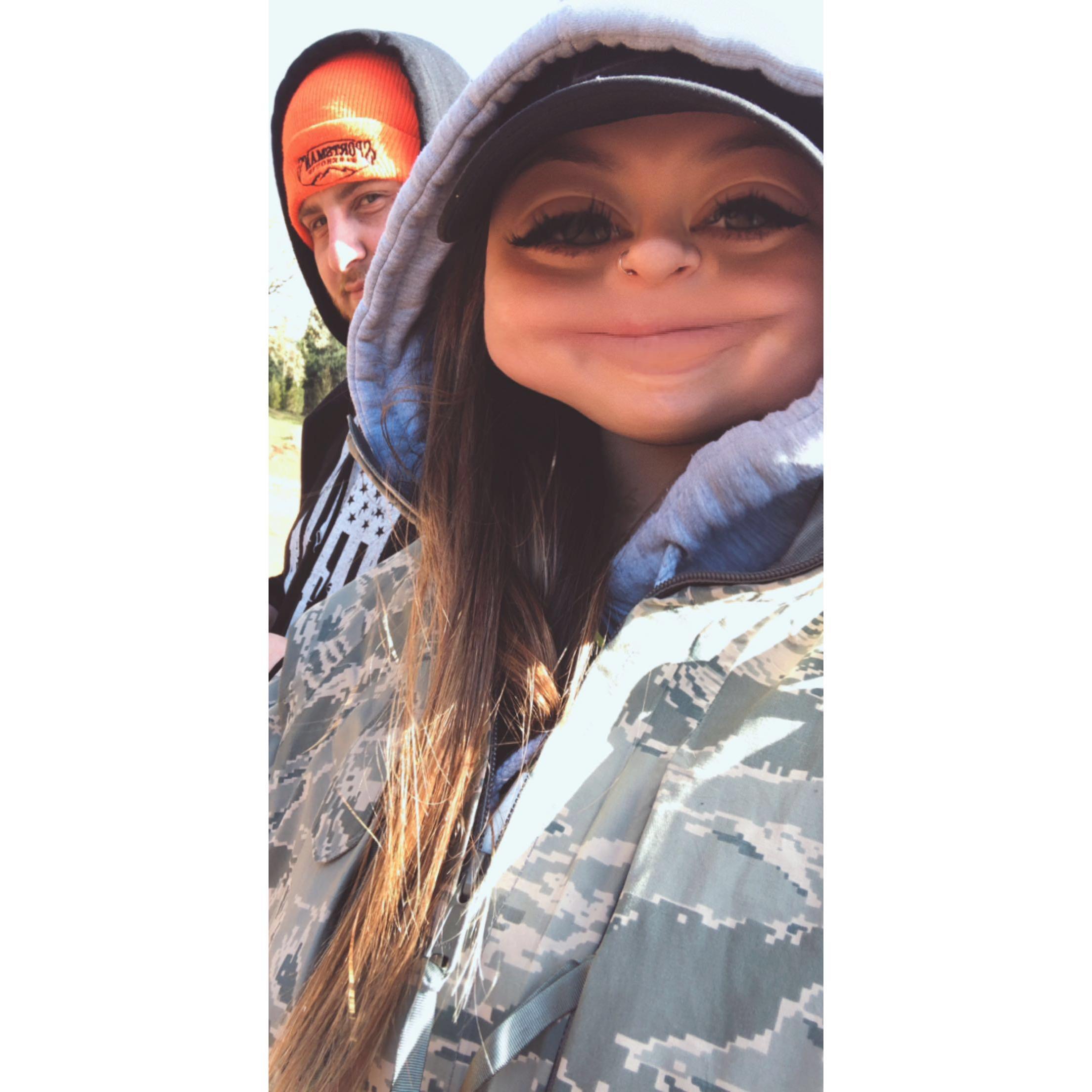 Our first time fishing together. It was cold.