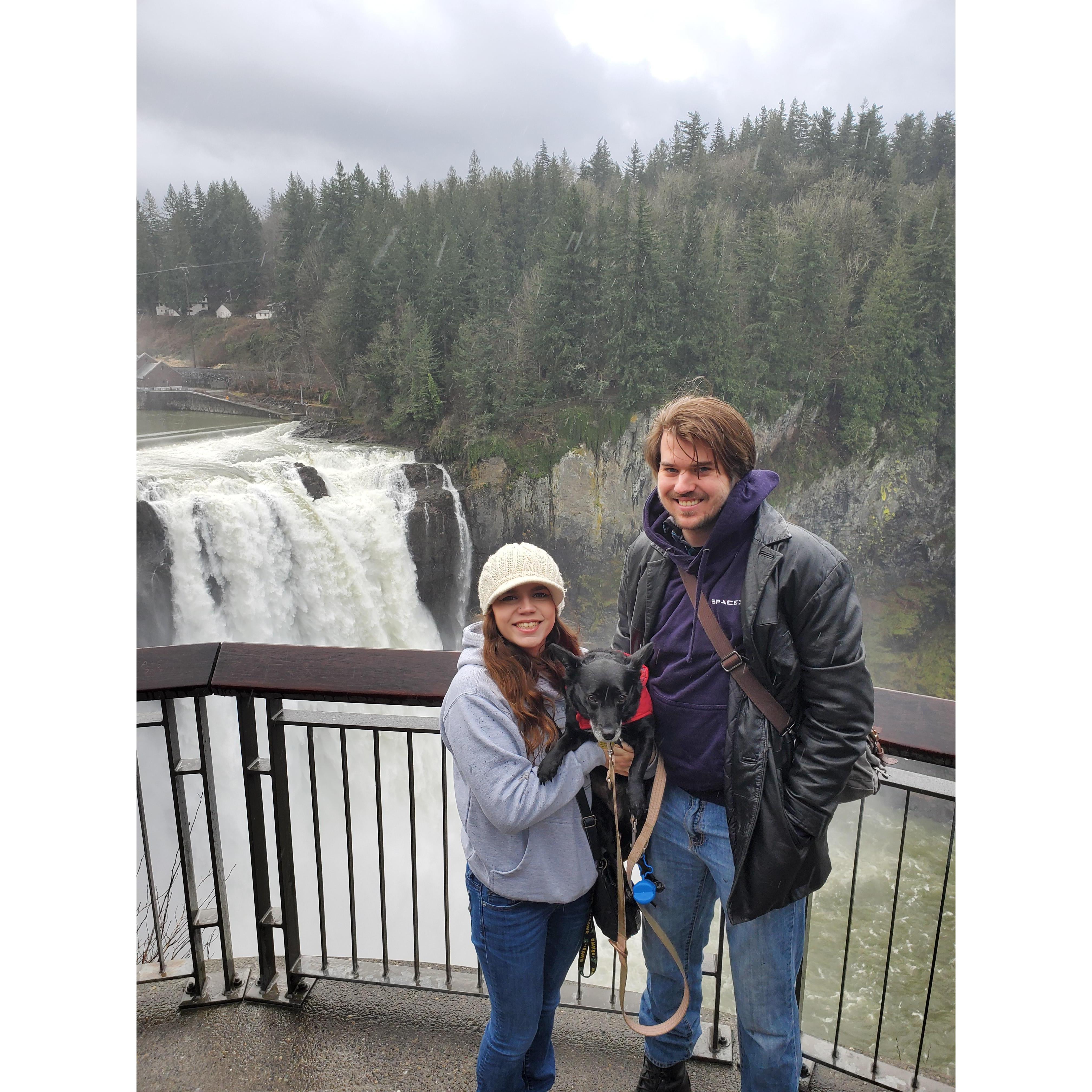 Our first visit to Snoqualmie Falls. January 2020