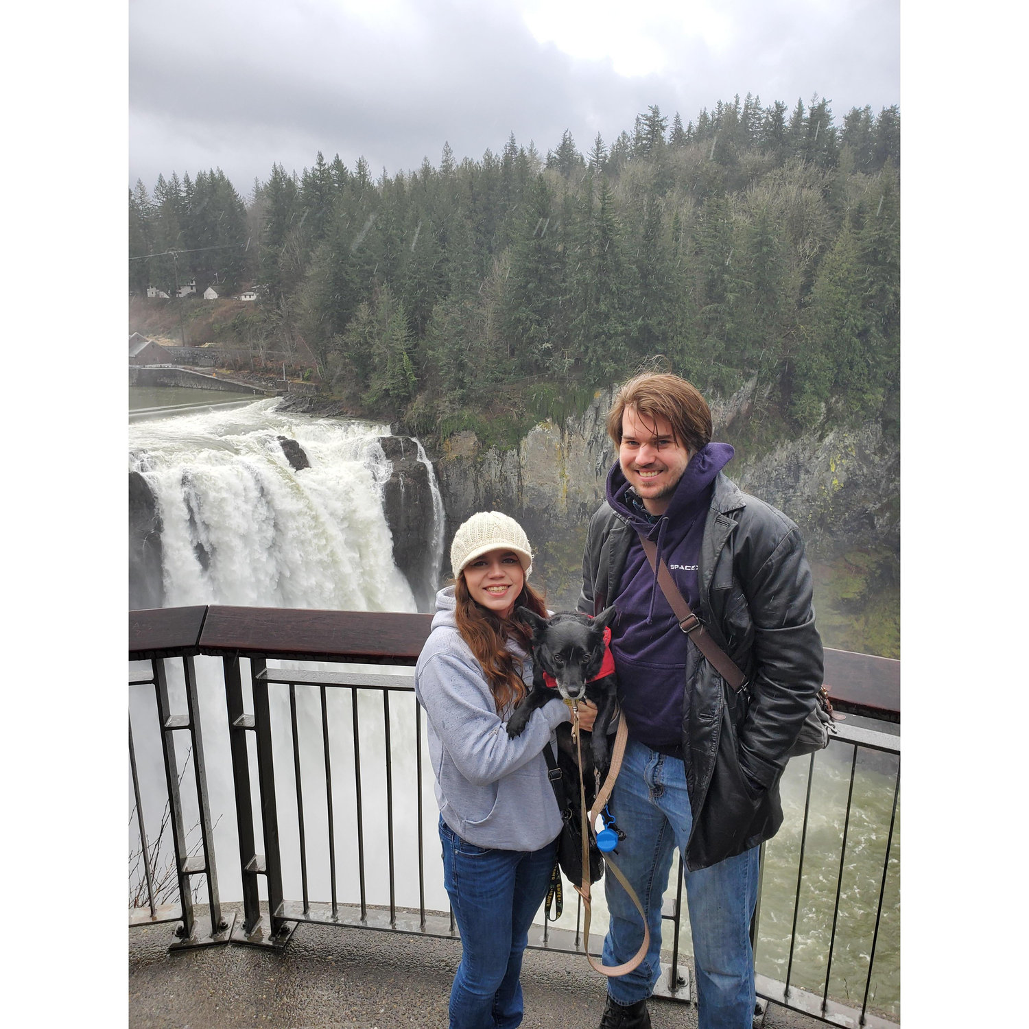 Our first visit to Snoqualmie Falls. January 2020