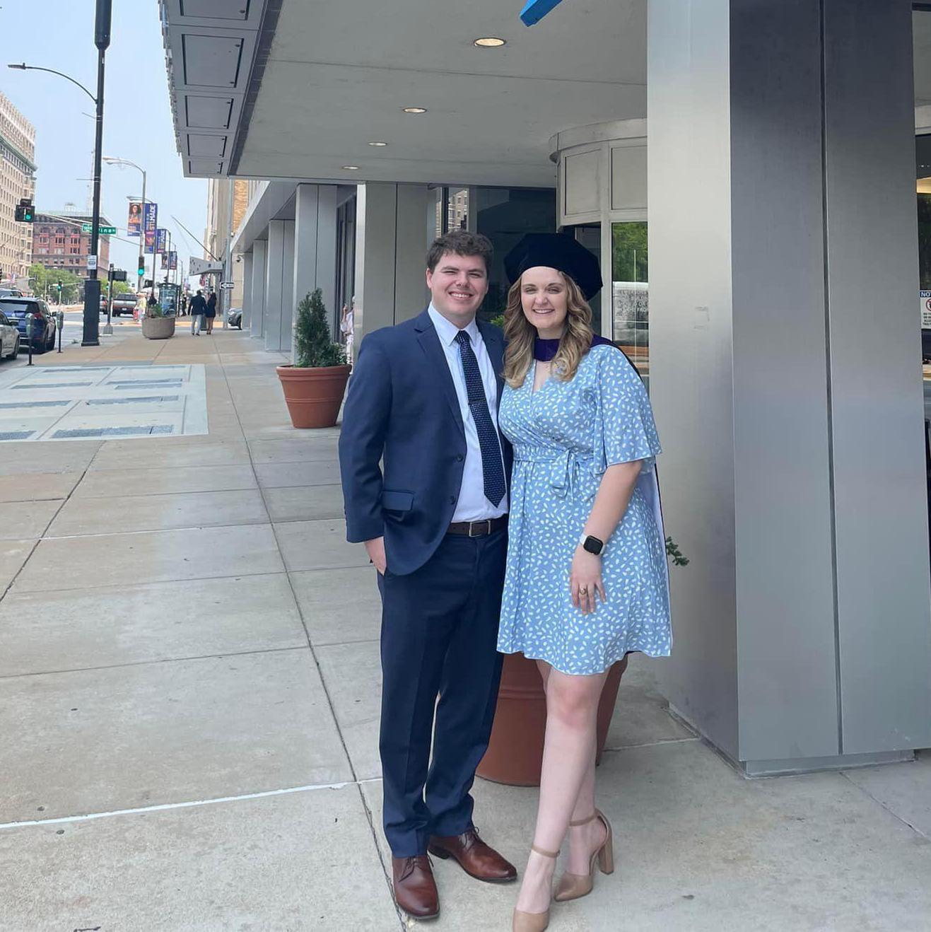 We celebrated so many milestones together! This was snapped on Alena's graduation day from SLU Law!