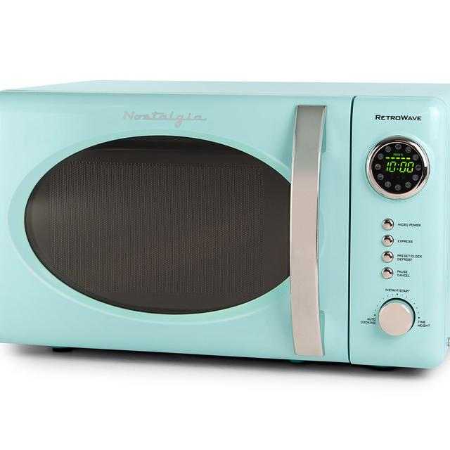 Nostalgia RMO7AQ Retro 0.7 Cubic Foot Microwave Oven – Aqua Blue