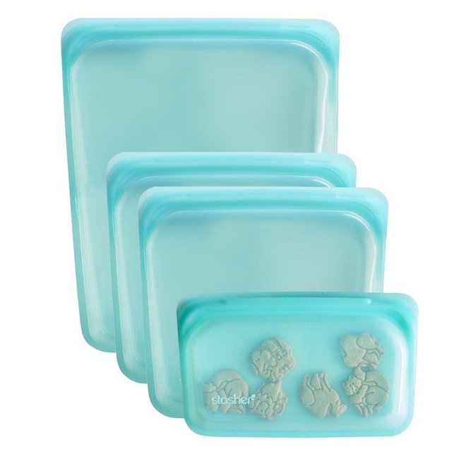 Reusable Silicone Storage Bags - Multi Pack - Aqua