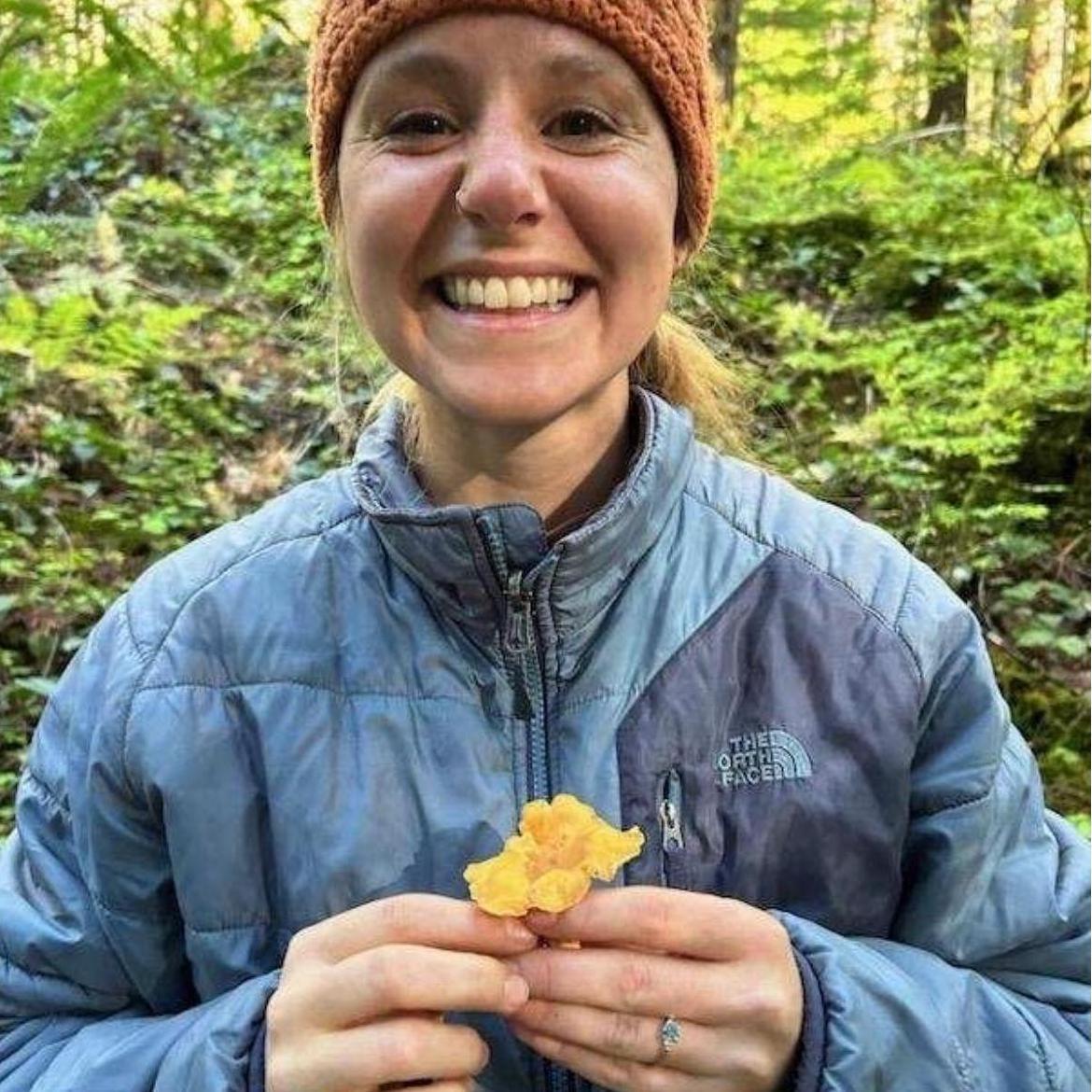 This is Janetta after Ian proposed in our favorite mushroom hunting spot.
