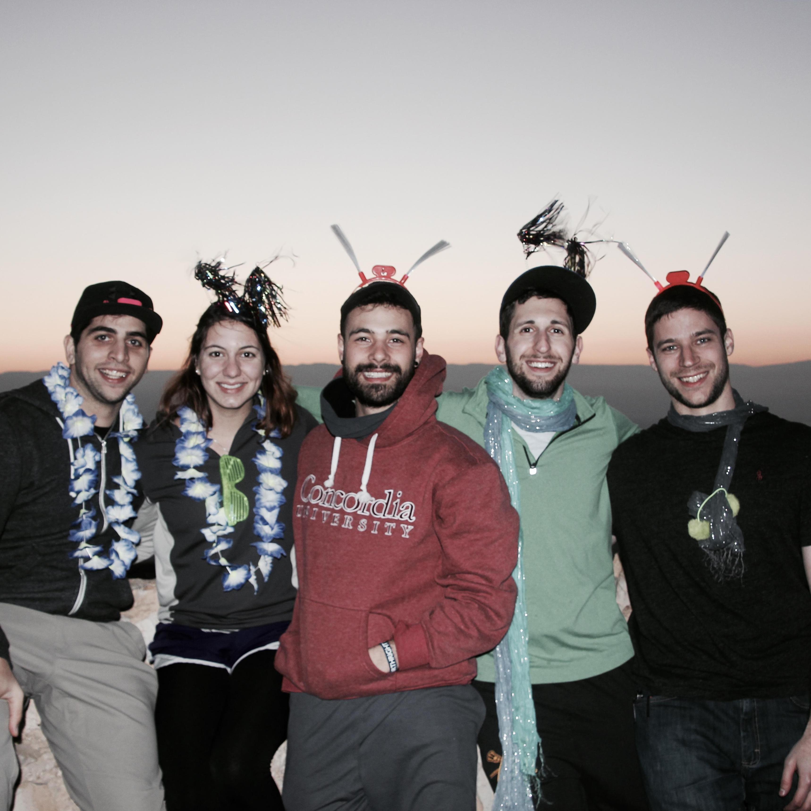 2015 - In Israel, where it all began... 

We stayed up all night on Christmas Eve to hike the Masada Snake Path and watch the sunrise with a few fellow travelers from our Birthright Israel group