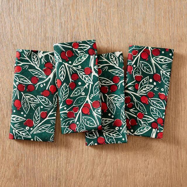 Scandi Pomegranate, Napkin, Set of 8