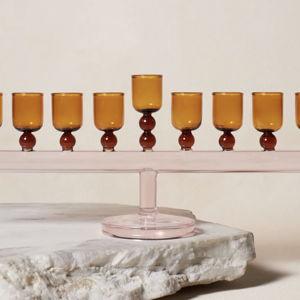 Glass Chanukiah