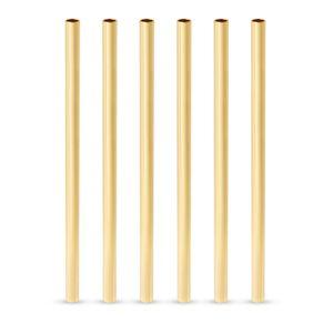Anthropologie | Viski Lowball Straws, Set of 6 (Gold)
