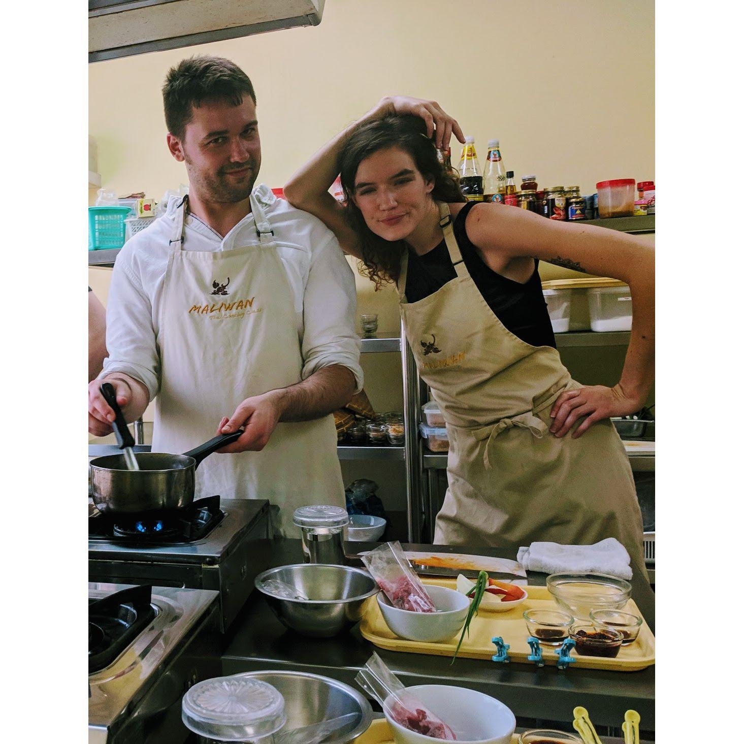 Bangkok 2019, learning some foodmaking (Ari is a lost cause)