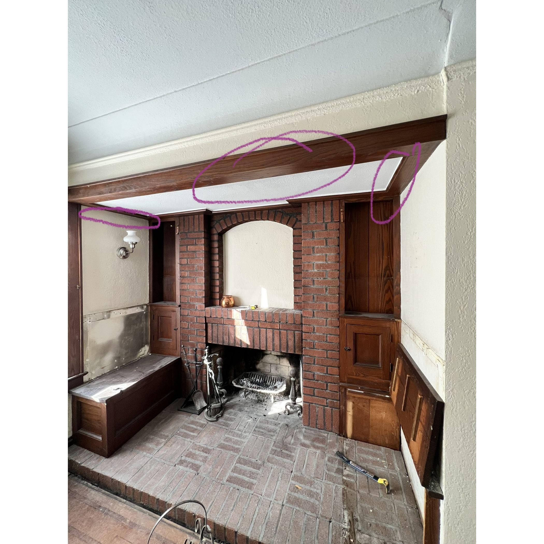 trying to figure out what to do in fireplace