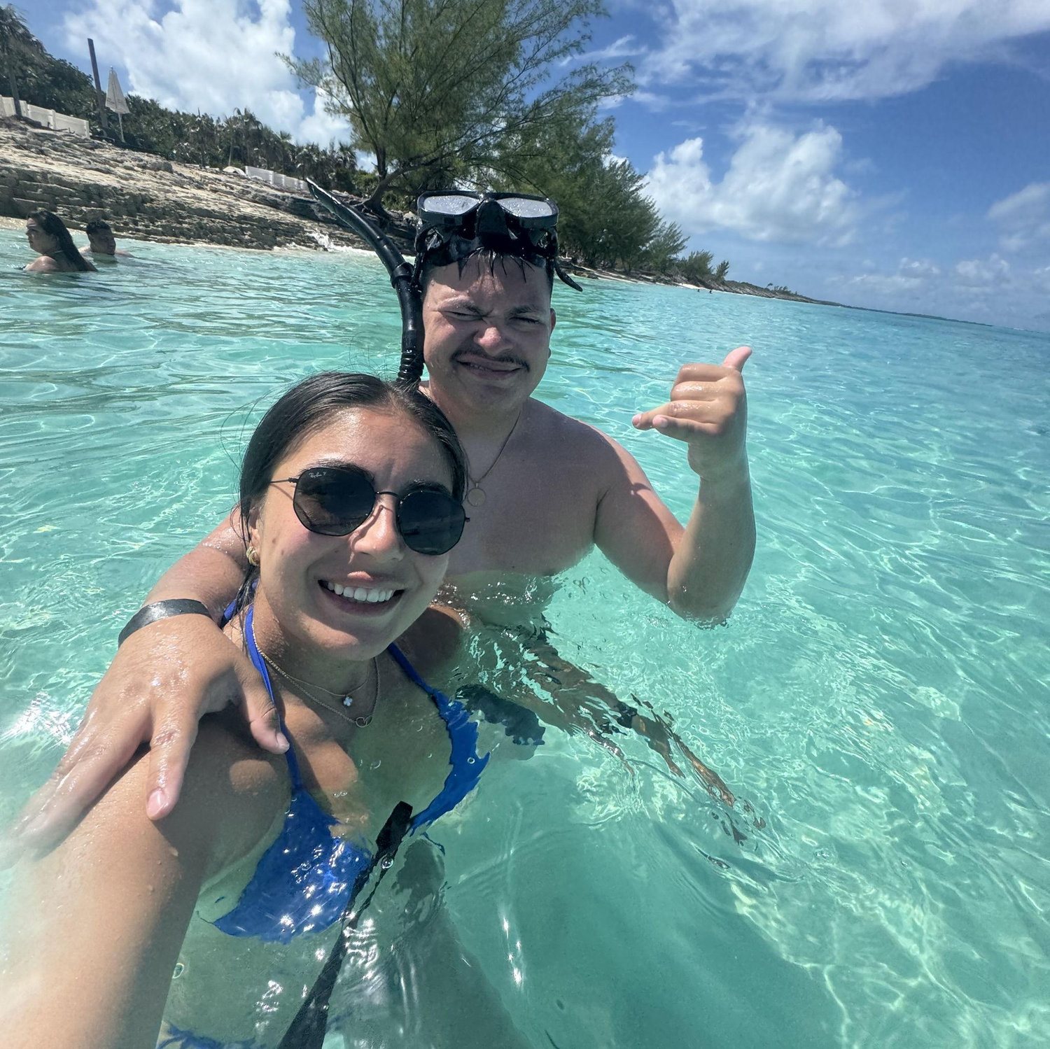 This photo was taken on a random island in the Bahamas! Fun fact: we were both very stressed because we thought we wouldn't make it back in time on the ship!